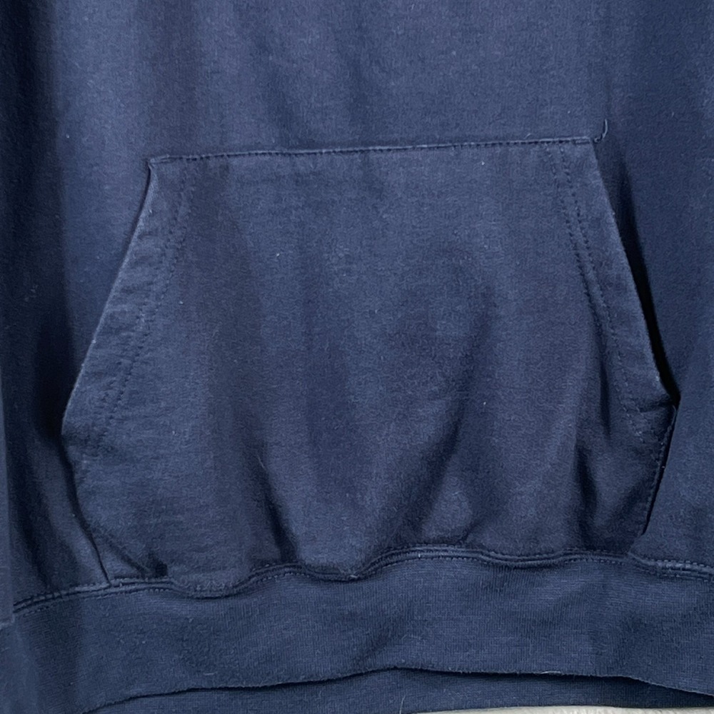 VTG Disney Mens L Pilot Mickey Mouse Hoodie Navy Graphic Pullover Y2K Wings - Picture 9 of 10